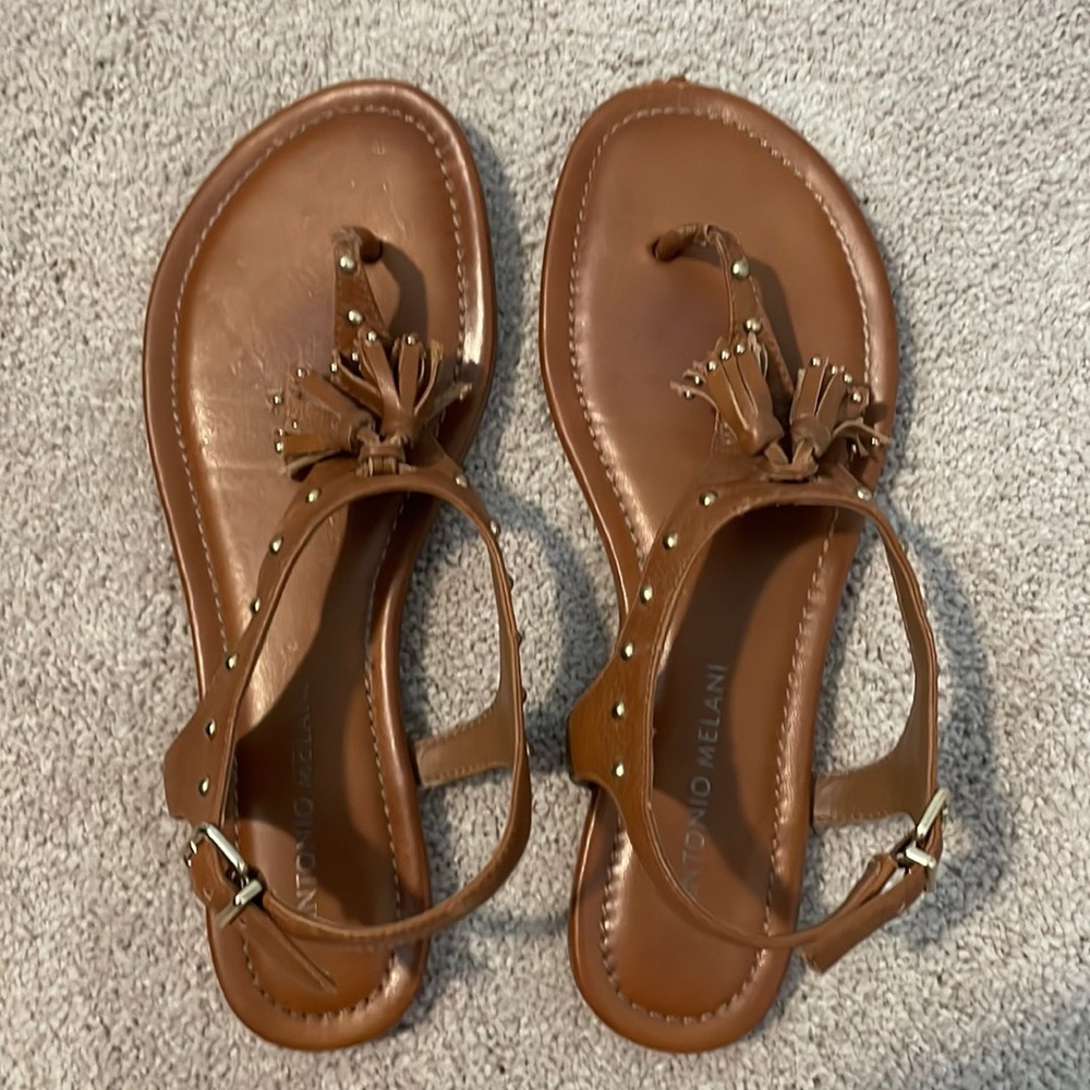 Antonio Melani brown tassel sandals- women size 8